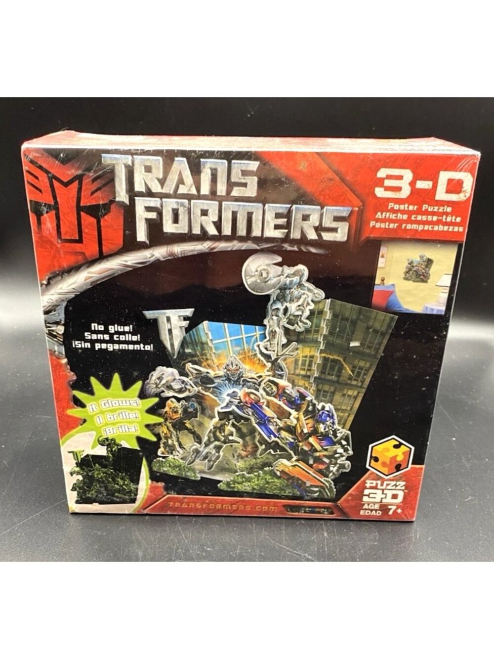 Transformers Glow In The Dark 3D Poster Puzzle - Brand New Factory Sealed!